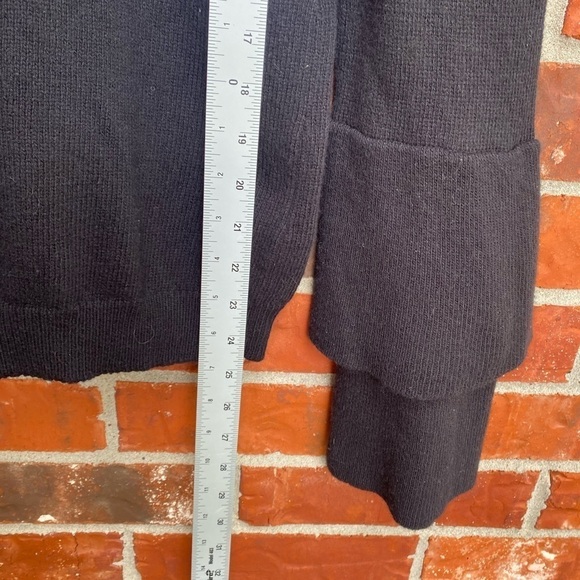 J. Crew Mercantile Womens Medium Black Wool Blend Bell Ruffle Sleeve Sweater - Picture 8 of 9